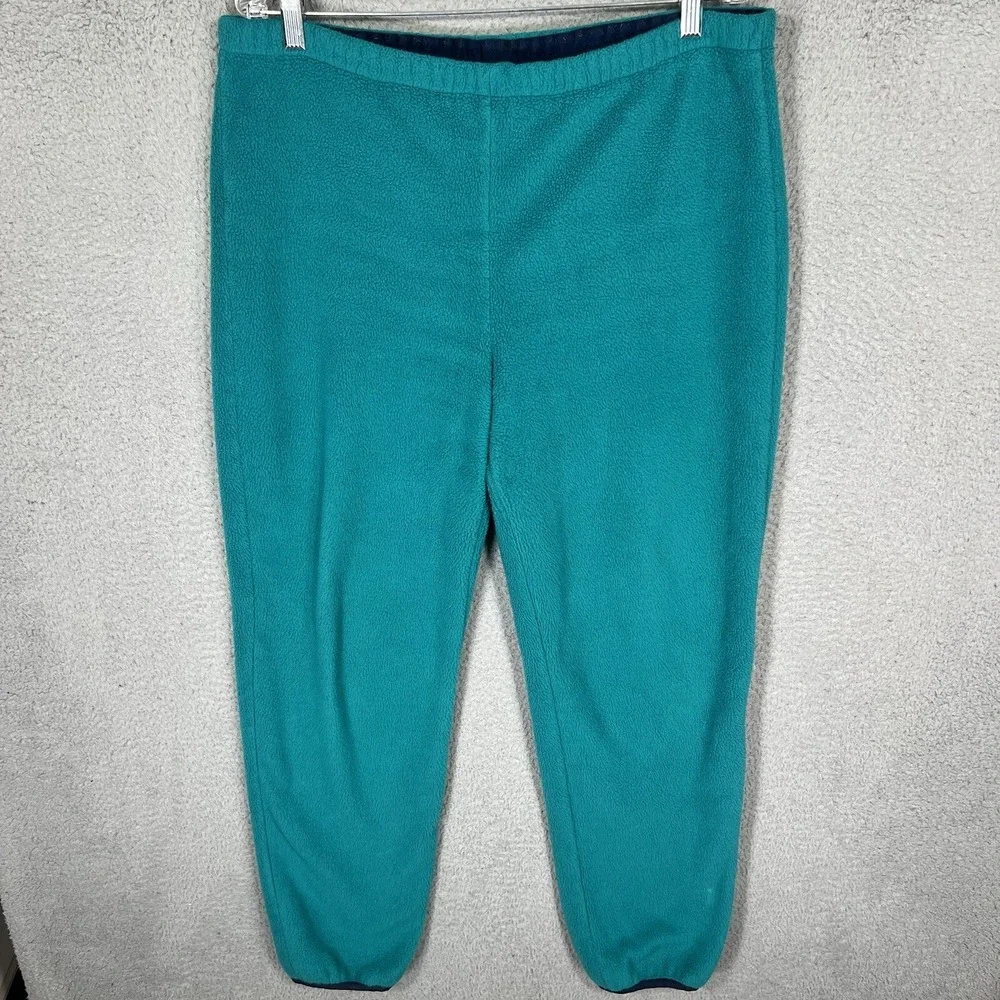 Vintage Patagonia Sweatpants Mens Large Green Fleece Stretch Joggers 90s Hiking